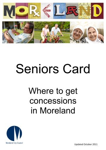 Seniors Card - Moreland City Council