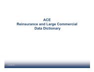 ACE Reinsurance and Large Commercial Data Dictionary - Acord