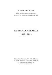 GUIDA ACCADEMICA 2012 - 2013 - Teresianum