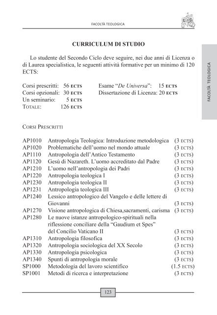 GUIDA ACCADEMICA 2012 - 2013 - Teresianum