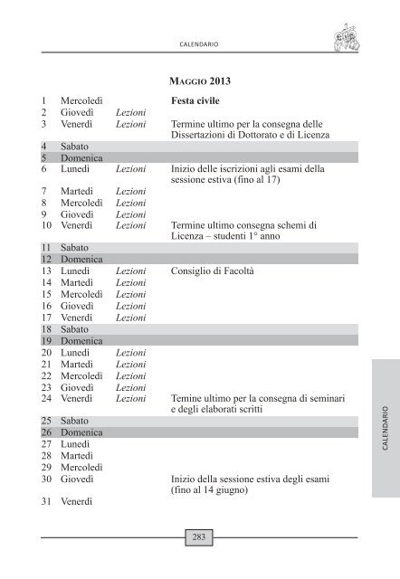 GUIDA ACCADEMICA 2012 - 2013 - Teresianum