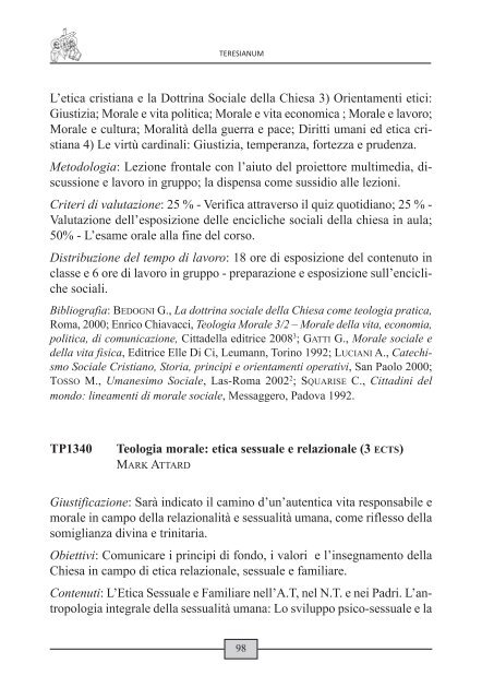 GUIDA ACCADEMICA 2012 - 2013 - Teresianum