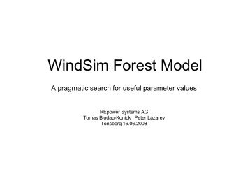 WindSim Forest Model