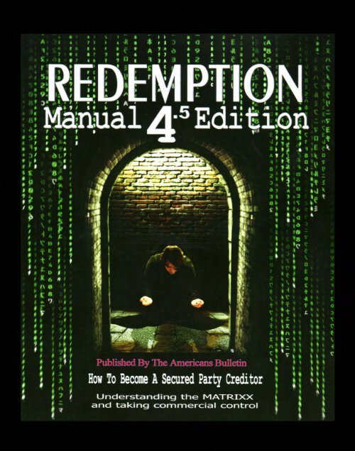 redemption manual 4.5 edition
