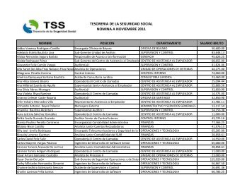 NOMINA NOVIEMBRE - TSS