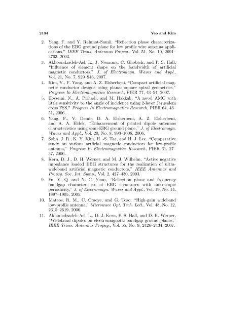 DESIGN OF A WIDEBAND ARTIFICIAL MAGNETIC CONDUCTOR ...