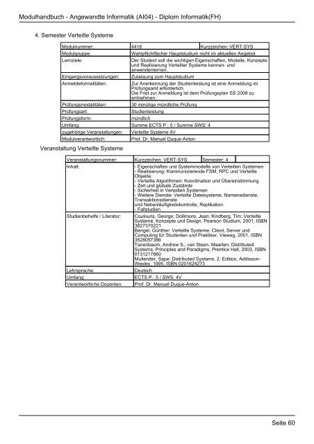 Diplom Informatik(FH) - FHInfo - Fachhochschule Kaiserslautern