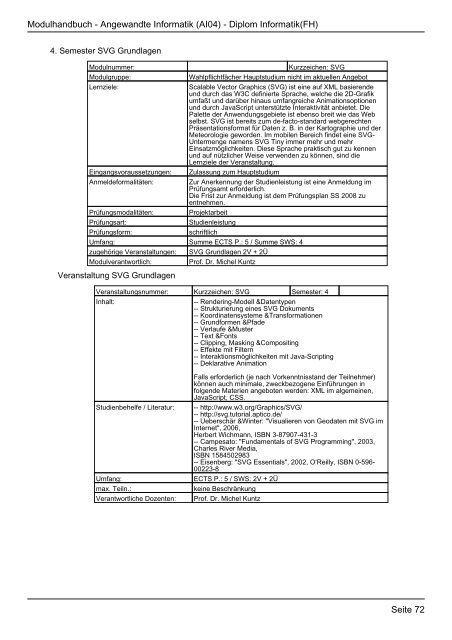 Diplom Informatik(FH) - FHInfo - Fachhochschule Kaiserslautern