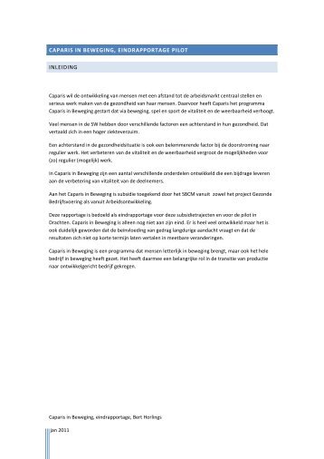 Eindevaluatie Caparis - SBCM