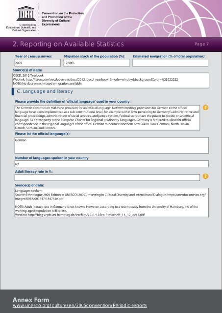 Annex Form - Deutsche UNESCO-Kommission