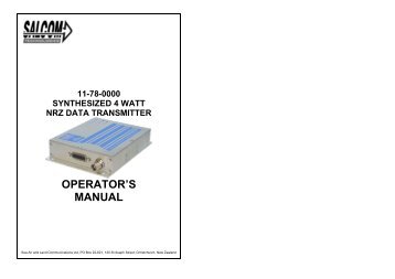 DOWNLOAD 11-78 Synthesized 4 Watt NRZ Data ... - Salcom