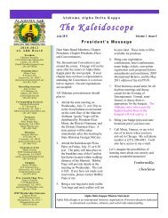 The Kaleidoscope - Alpha Delta Kappa