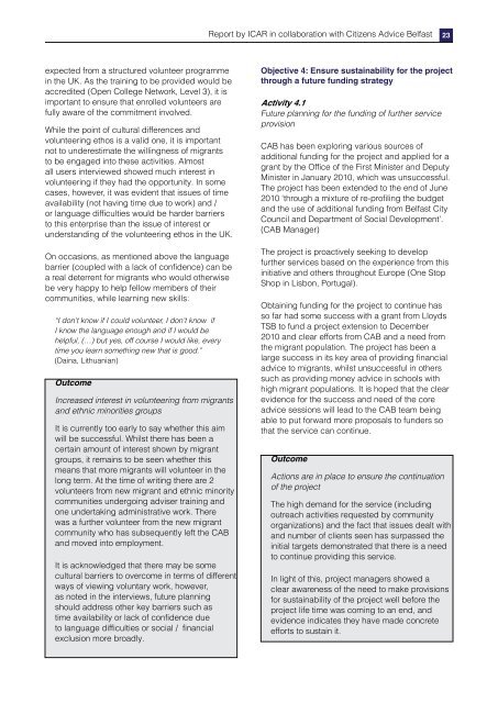 Financial Inclusion amongst New Migrants in Northern Ireland - ICAR