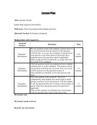 Question Words Intermediate Lesson Plan.pdf - Project SHINE