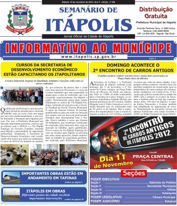 INFORMATIVO AO MUNÃCIPE - Prefeitura Municipal de ItÃ¡polis