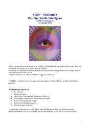 SIQ® - Meditation Den Spirituelle Intelligens  - Spirituel udvikling
