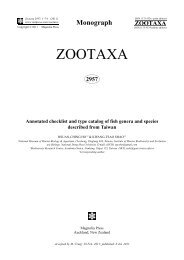 Annotated checklist and type catalog of fish genera ... - Magnolia Press