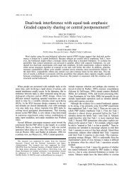 Dual-task interference with equal task emphasis: Graded capacity ...