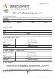Gold Pass application form - NSW Sport and Recreation