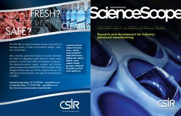 Research and development for industry: Advanced ... - CSIR