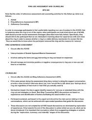 RING USE ASSESSMENT AND COUNSELING MTN 005 Note that ...