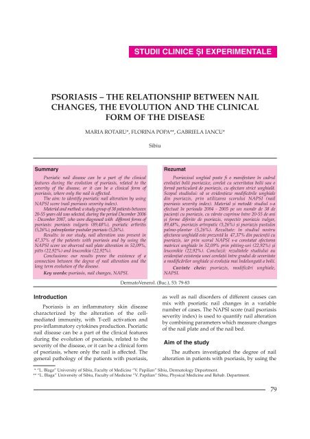 PSORIASIS â THE RELATIONSHIP BETWEEN NAIL CHANGES ...