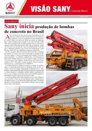 Sany inicia produÃ§Ã£o de bombas de concreto no Brasil