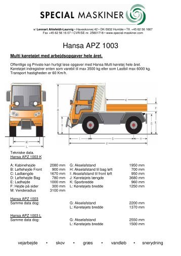 Se produktbeskrivelse pÃ¥ PDF - Special Maskiner A/S