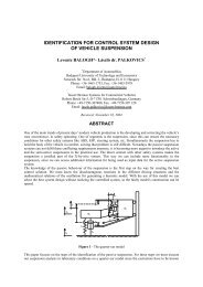 identification for control system design of vehicle suspension