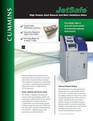 JetSafe High Volume Cash Deposit and Note ... - Cummins-Allison