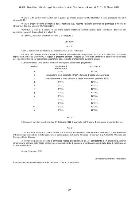 LVI-3 - Unmig - Ministero dello Sviluppo Economico