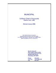 Uniform Chart of Accounts - West Virginia State Auditor's Office