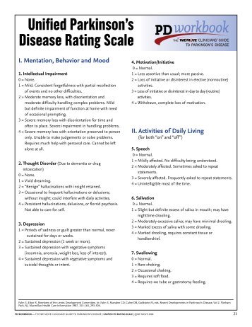 Unified Parkinson's Disease Rating Scale - Medscape