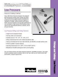 Low Pressure Fittings and Tubing - Autoclave Engineers