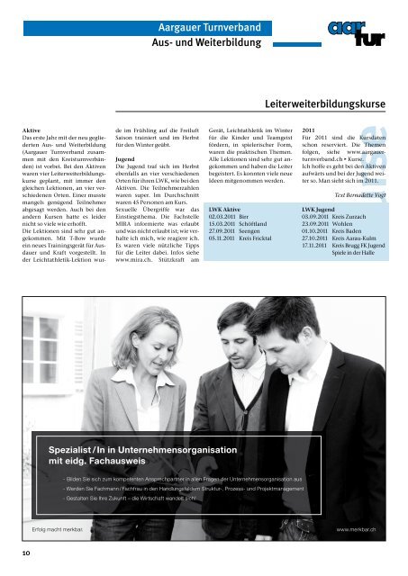 Ausgabe 05_2010 - Aargauer Turnverband