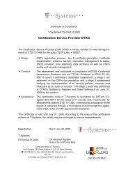 Certification Service Provider DTAG - T-systems-zert.de