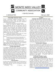February 2010 - Monte Nido Valley Community Association
