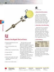 FLX Hazardous Area Magnetic Float Level Sensors