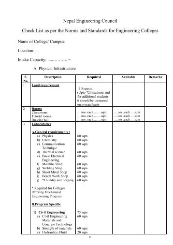 Checklist Download - Nepal Engineering Council