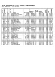 D.El.Ed. 2013-2015 General Category - Wbsed.gov.in