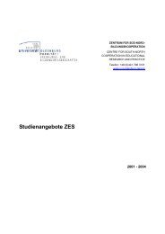 Studienangebote ZES - Zentrum fÃ¼r SÃ¼d-Nord-Bildungskooperation