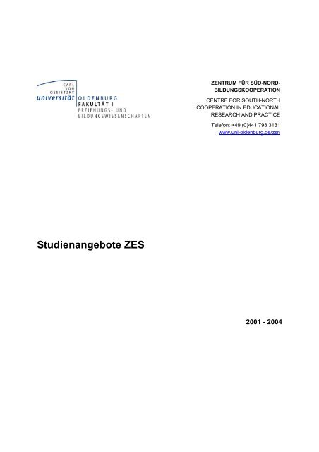 Studienangebote ZES - Zentrum fÃ¼r SÃ¼d-Nord-Bildungskooperation