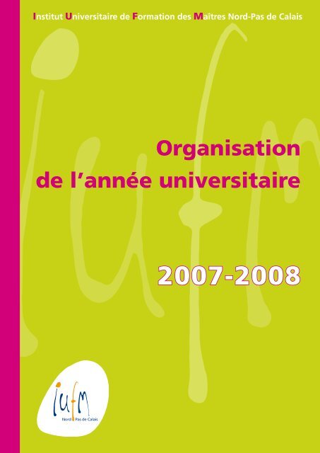 Organisation de l'annÃ©e universitaire - IUFM