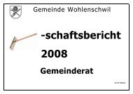 Rechenschaftsbericht 2008 - Gemeinde Wohlenschwil