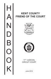 Friend of the Court Handbook - Kent County, Michigan