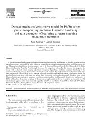 Damage mechanics constitutive model for Pb/Sn solder joints ...