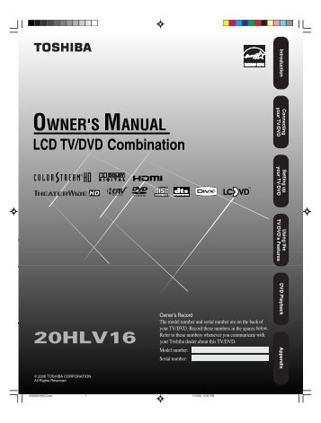 Owner's Manual - Specs and reviews at HDTV Review