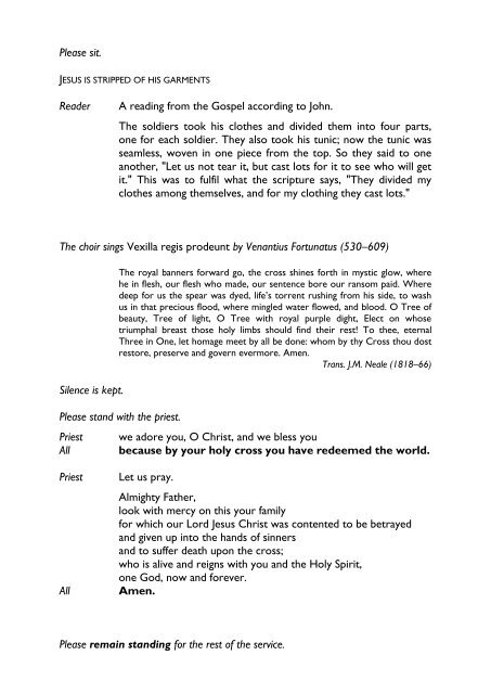 The Way of the Cross Music & Readings for Lent & Passiontide