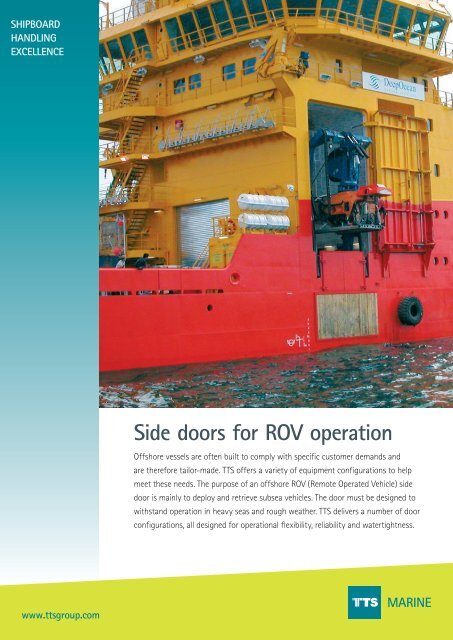 Side Doors For Rov Operation Marine Tts Group Asa