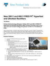 New 200 V and 600 V FRED Pt Hyperfast and Ultrafast Rectifiers